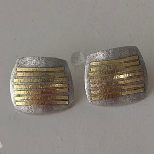 Lisa Ceccorulli 22k 14k and Sterling Silver Post Earrings